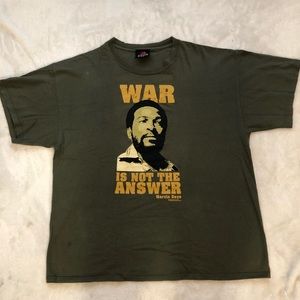 Zion Rootswear Shirts - Marvin Gaye War Is Not the Answer Tee 1X Zion Rootswear Shirts - Marvin Gaye War Is Not the Answer Tee 1X